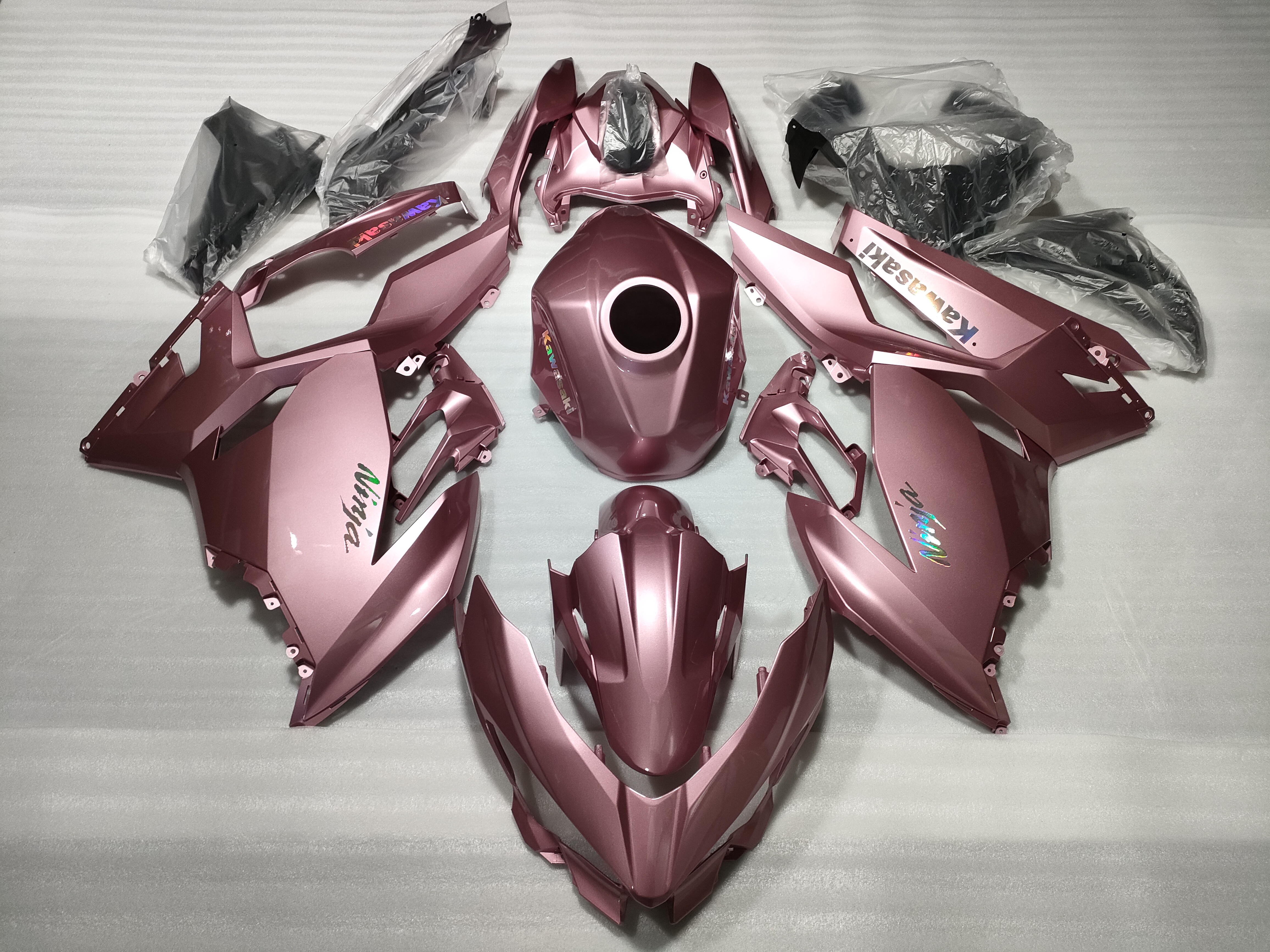 Kawasaki Ninja 400 Rose Gold Motorcycle fairings(2017-2023)