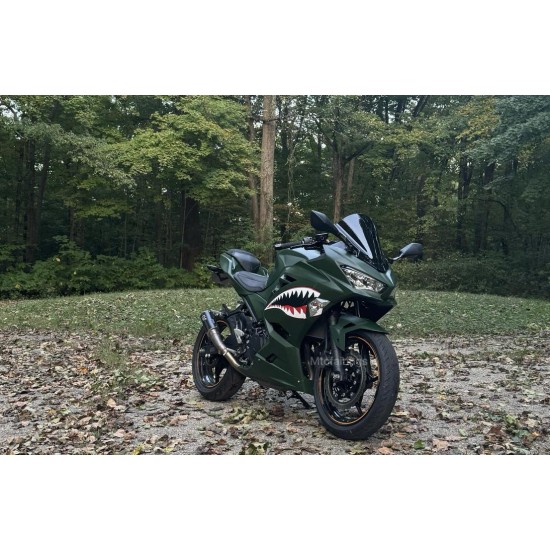 Matte Green Motorcycle fairings for Ninja 400 (2017-2023)