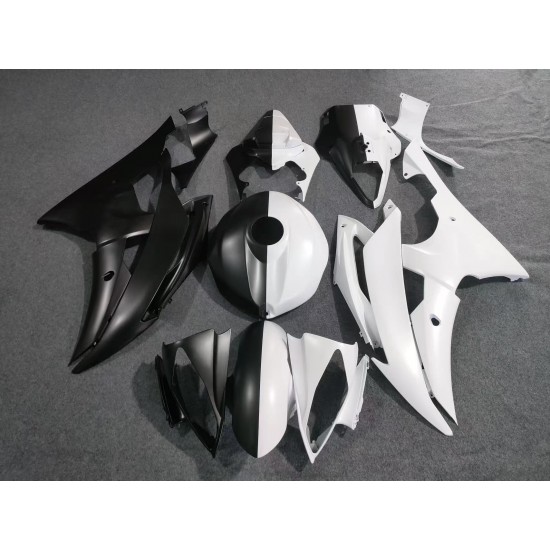 Matte Black/White Fairings For Yamaha YZF R6 Motorcycle (2008-2016)