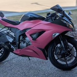 Matte Pink Motorcycle Fairings for Kawasaki Ninja ZX6R (full tank cover)(2013-2018)