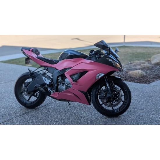 Matte Pink Motorcycle Fairings for Kawasaki Ninja ZX6R (full tank cover)(2013-2018)