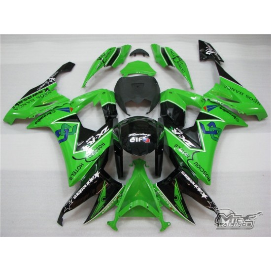 Kawasaki Ninja ZX10R Green Motorcycle fairings(2008-2010)
