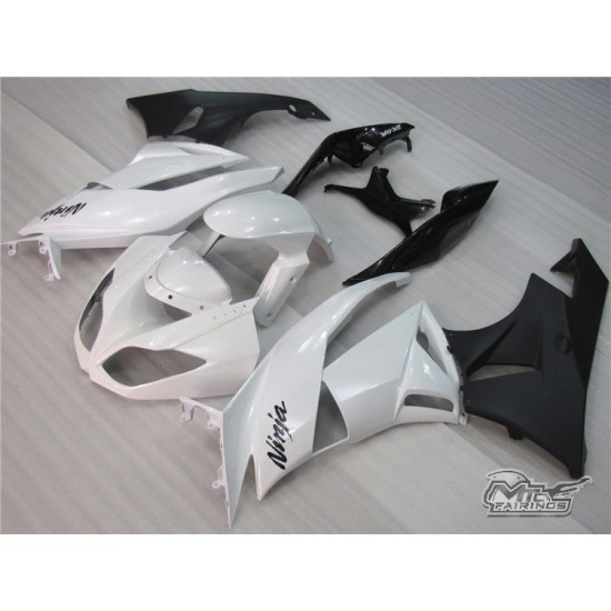 Kawasaki Ninja ZX-6R Black & Silver Motorcycle Fairings (2009-2012)