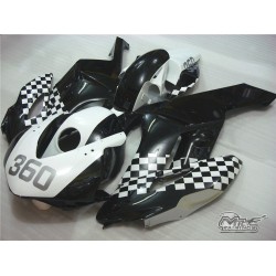 Black & White Honda CBR1000RR Motorcycle Fairings(2004-2005)
