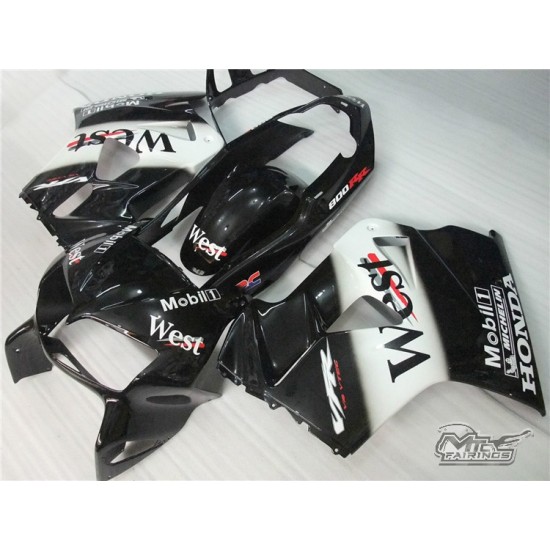 Black Honda VFR800 West Motorcycle Fairings(1998-2001)
