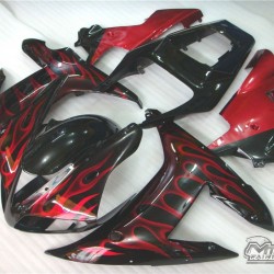 Yamaha YZF R1 Red Flame Motorcycle Fairings(2002-2003)