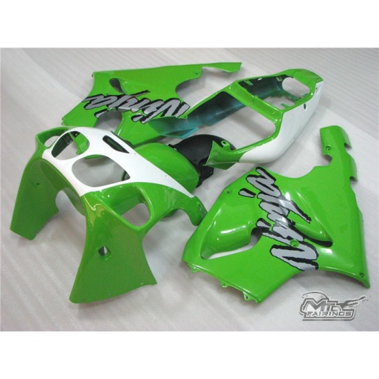 Kawasaki Ninja ZX7R Green & White Motorcycle fairings(1996-2003)
