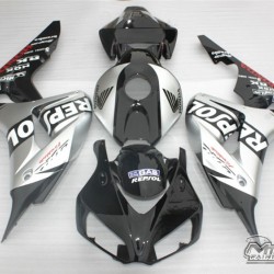Black & Silver Honda CBR1000RR Motorcycle Fairings(2006-2007)