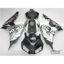 Black & Silver Honda CBR1000RR Motorcycle Fairings(2006-2007)