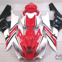Yamaha YZF R6 Red & White Motorcycle Fairings(2006-2007)