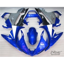 Yamaha YZF R6 Blue & Silver Motorcycle Fairings(2003-2005)