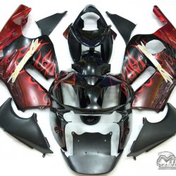 Kawasaki Ninja ZX12R Red Flame Motorcycle fairings(2002-2004)