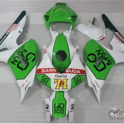Green & White Honda CBR1000RR Motorcycle Fairings(2006-2007)