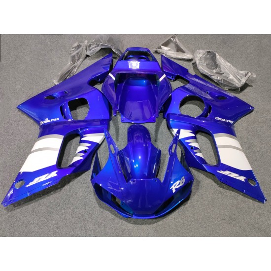 Yamaha YZF R6 Customized Blue Motorcycle Fairings(1998-2002)