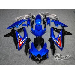 Customized Blue Suzuki GSXR600 750 K8 Motorcycle Fairings(2008-2010)