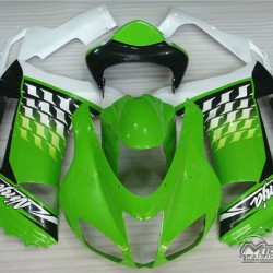 Kawasaki Ninja ZX-6R Green & Black Motorcycle Fairings (2007-2008)