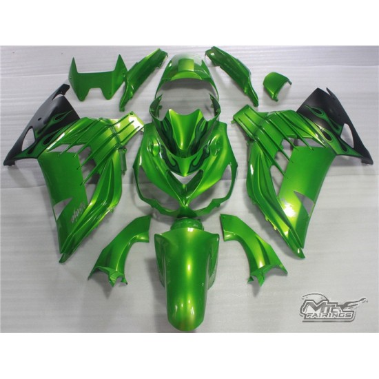 Kawasaki Ninja ZX14R Green Motorcycle fairings(2006-2011)