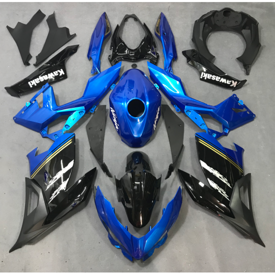 Kawasaki Ninja 400 Blue Motorcycle fairings(2017-2023)