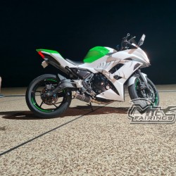 Kawasaki Ninja 650R Matte White Motorcycle Fairings(2017-2019)