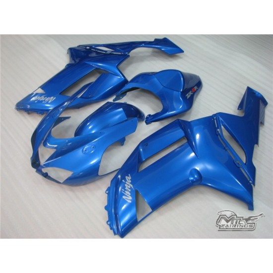 Kawasaki Ninja ZX-6R Pearl Blue Motorcycle Fairings (2007-2008)