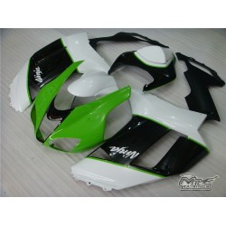 Kawasaki Ninja ZX-6R Green & White & Black Motorcycle Fairings (2007-2008)