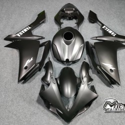 Yamaha R1 Matte Black/White decals Motorcycle Fairings(Full Tank Cover)(2007-2008)