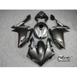 Yamaha R1 Matte Black/White decals Motorcycle Fairings(Full Tank Cover)(2007-2008)