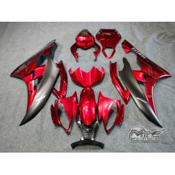 Customized Candy Red Yamaha YZF R6 Motorcycle Fairings(2006-2007)