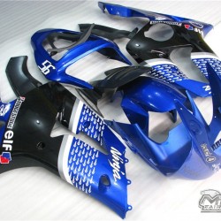 Kawasaki Ninja ZX-6R Pearl Blue & Black Motorcycle Fairings (2003-2004)