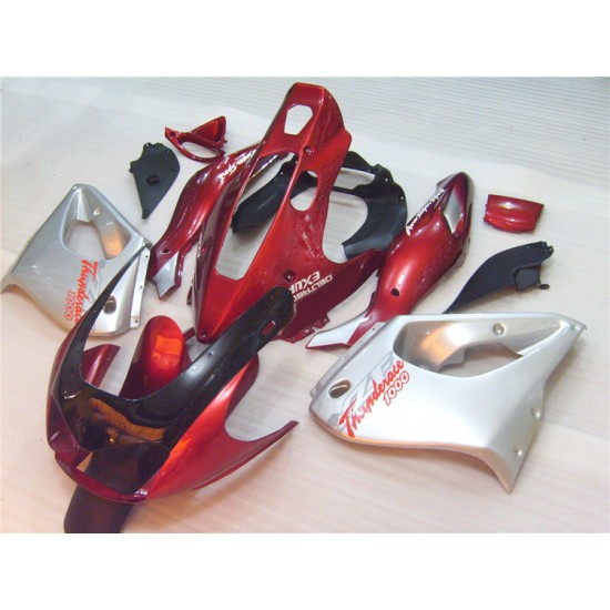 Yamaha YZF1000R Silver & Red Motorcycle Fairings(1997-2007)