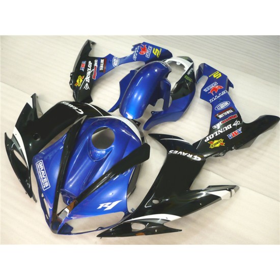 Yamaha YZF R1 Blue & Black Motorcycle Fairings(full tank cover)(2004-2006)