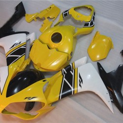 Yamaha YZF R1 Yellow & White Motorcycle Fairings(Full Tank Cover)(2007-2008)