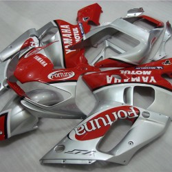 Yamaha YZF R6 Silver & Red Motorcycle Fairings(1998-2002)