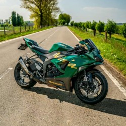 British green/ Carbon fiber Fairings for Kawasaki Ninja ZX6R(full tank cover)(2024-2025)