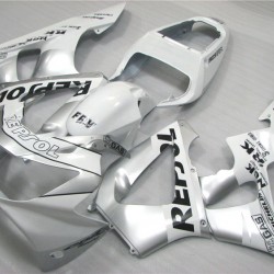 White & Silver Honda CBR900RR 954 Motorcycle Fairings(2002-2003)