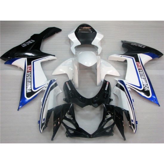 Black & White Suzuki GSXR600 750 K11 Motorcycle Fairings(2011-2022)