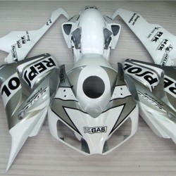 Silver & White Honda CBR1000RR Motorcycle Fairings(2006-2007)