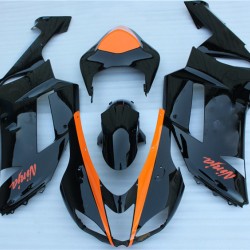 Kawasaki Ninja ZX-6R Orange & Black Motorcycle Fairings (2007-2008)