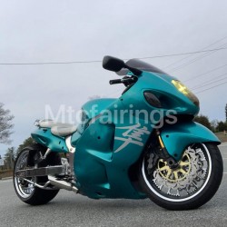 Suzuki Hayabusa GSXR1300R Customized Blue Motorcycle Fairings with full tank cover(1997-2007)