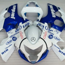 White & Blue Suzuki GSXR600 750 K4 Motorcycle Fairings(2004-2005)